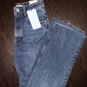 Zara Wide Leg Jeans Navy Blue new with tags